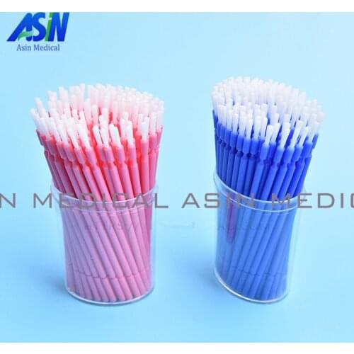200 pcs x Dental long hair brush Dental special brush applicator 100 per barrel X2 Dental materials