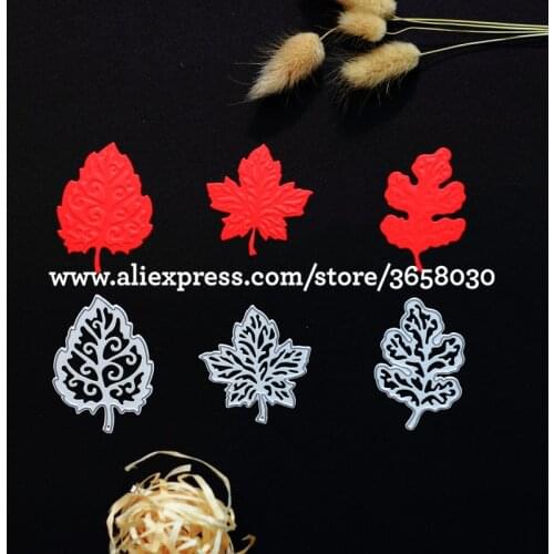 3pcs Leaves Die cutting Dies For DIY Scrapbooking Photo Album Decorative Embossing Folder Stencil Die Cut 80723148