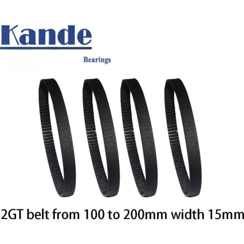 3D Printer Parts GT2 15mm Closed Loop Rubber Timing Belt 100 110 130 140 142 144 150 154 160 170 180 190 102 200mm 2GT 1pcs