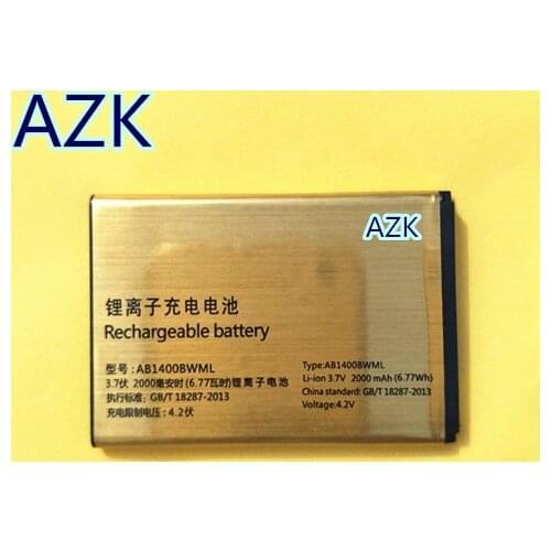 AZK gold AB1400BWML Replacement Battery for PHILIPS S308 CTS308 1400mAh for Xenium Batterie Bateria Accumulator AKKU