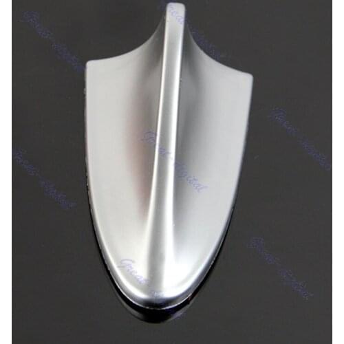 Shark Fin Roof Decorative Decorate Antenna Aerial Universal Auto Car Silver Q9QD