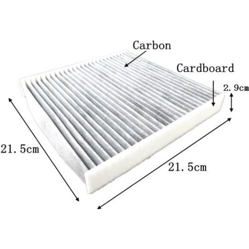 Free Shipment AY685-NS019 Factory Outlet AC212E Activated Carbon Car Cabin Air Filter ADN12530 for NISSAN Cima Fuga 215*215*29mm