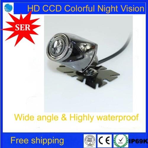 Free Ship HD CCD 170 Degree IR Night Vision Waterproof Car Rear View Camera 12C CCD Vehicle Backup Reverse Paking for Universal