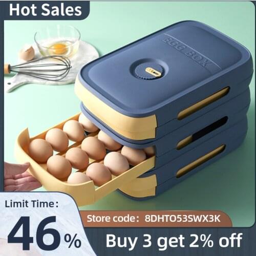 Drawer Type Refrigerator Egg Storage Box Fresh Keeping Dumpling Holder Household Organizer Drawer Type Case Holder For Kitchen