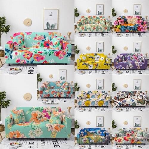 Elastic Sofa Cover All-inclusive Printing Slip-resistant Sofa Slipcover Seat Couch Covers Sofa Towel Home Sofa Covers