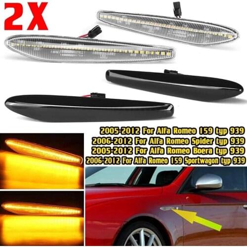 NEW-2Pcs LED Side Marker Repeater Light Blinker Lamp for Alfa Romeo 159 Sportwagon Boera Spider Typ 939 2005 2006-2012