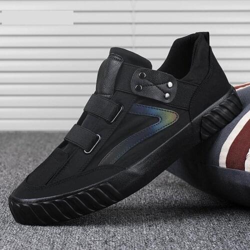 Men Canvas Shoes Tenis Masculino Adulto Fashion Slip-On Breathable Casual Shoes Youth Boys All Black Gray Comfortable Sneakers