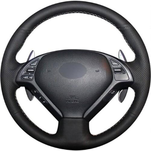 Top Leather Steering Wheel Hand-stitch on Wrap Cover For Infiniti G25 G35 G37 QX50 EX25 EX35 EX37 2008-2013