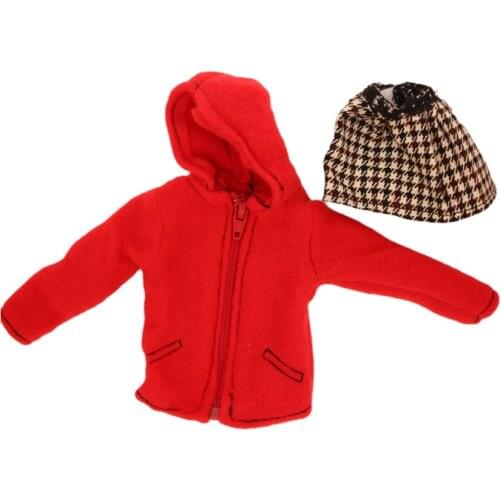 Red Jacket Dress Outfit Suit Sets for Barbie BJD FR SD Doll Clothes Role Play Accessories Toys for Girl