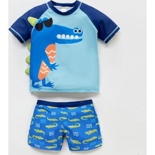 Summer Quick-drying Baby Boys Split Swimwear Cartoon Sunscreen Swim Hot Spring Beachwear Bathing Kids Children Meninos Swimsuit