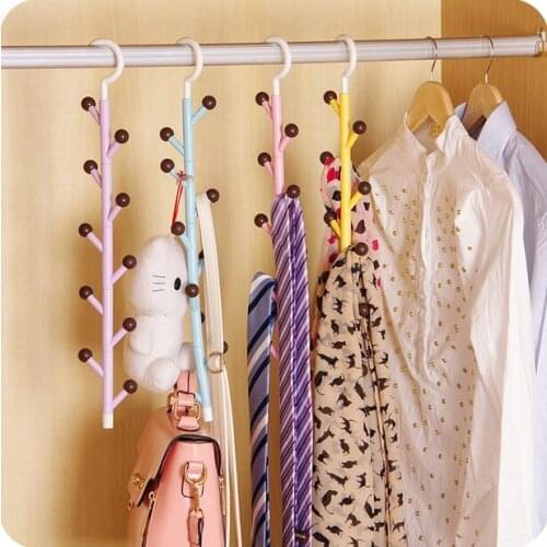 Candy Tree Clothes Rail Multifunctional Sundries Hanging Rotating Branches Hook 2 Pieces/Lot Plastic Key Hanger