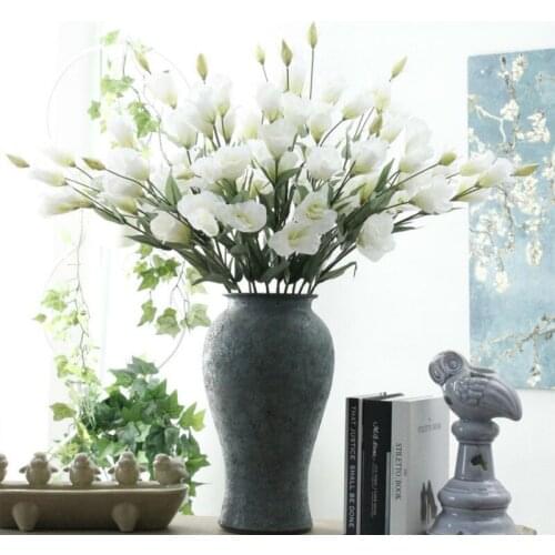 Simulation 7 Heads Platycodon grandiflorum artificial flowers Chinese Bellflower home Decoration Wedding