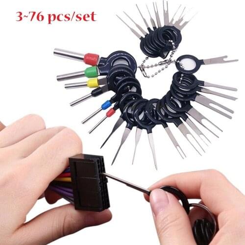 Car Terminal Ejector Kit Removal Tool Wire Plug Connector Extractor Puller Release Pin Electrical Wiring Crimp Connector Pin
