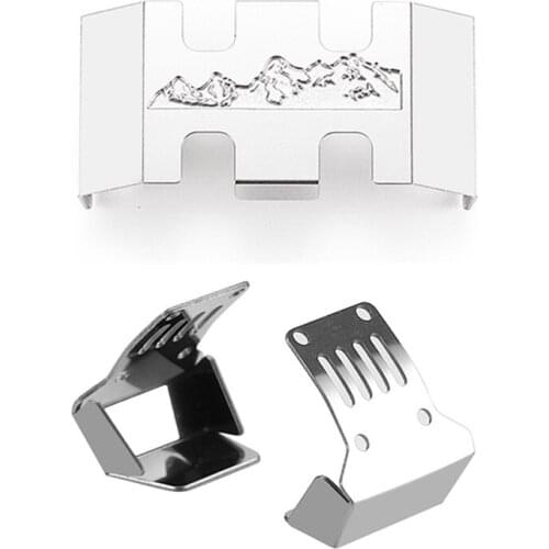 Metal Chassis Armor GearBox Axle Protector Set for Axial SCX24 1/24 RC Crawler Car Upgrade Parts Accessories