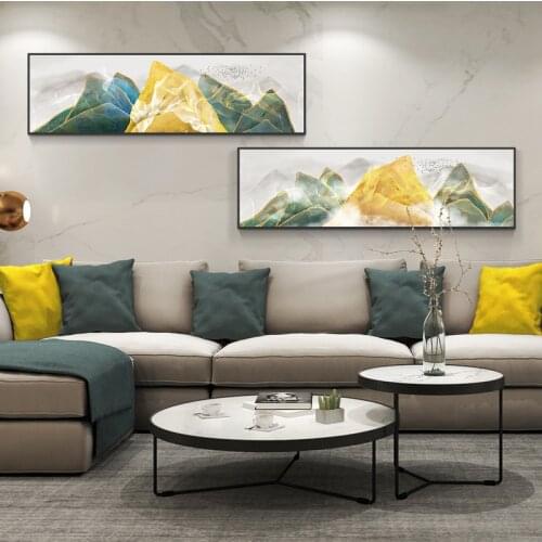 Fancy Chinese style landscape mountain river Modern Nordic style Decorative Pictures Canvas Wall Art Poster for room Paintings