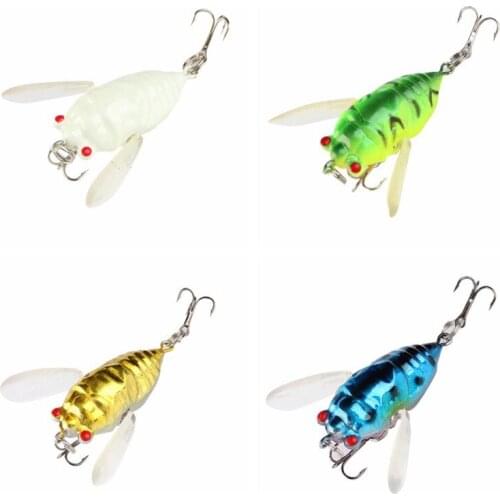 New Topwater Insect Fly Fishing Lure Cicada Artificiais Crankbait Trout Popper Artificial Bait Wobblers Trolling Hard Lure