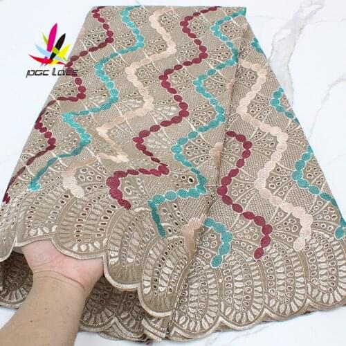 Latest Swiss Lace Fabric 2021 African Voile Lace In Switzerland High Quality African Dry Cotton Voile Lace Fabric For Wedding