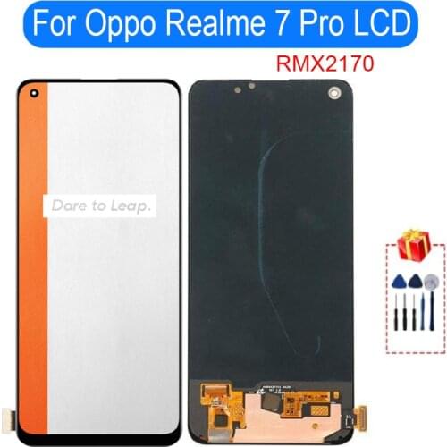 6.4" For Oppo Realme 7 Pro LCD Display With Frame Touch Screen Digitizer Assembly For Realme RMX2170 Replacement Parts