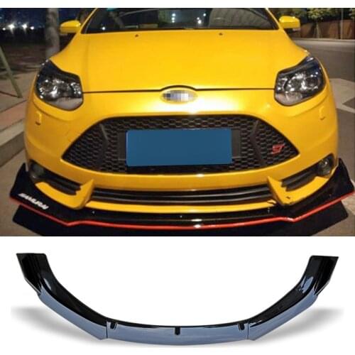 Front Bumper Spoiler Protector Plate Lip Body Kit Carbon Surface Car Decorative strip Chin Shovels For Ford Focus ST 2013