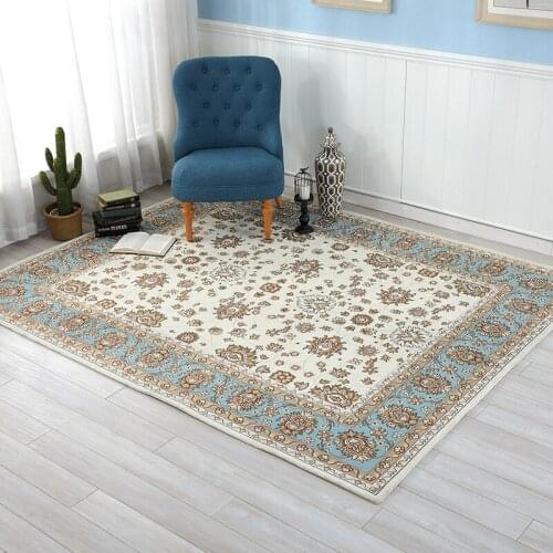 Nordic Rectangle Flower Carpets Living Room Modern Simple Home Bedroom Rug Decor Anti-slip Vintage Persian Mat Floor Carpet