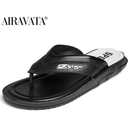 Airavata Mens Flip Flops Slippers Flat Casual Summer Beach Outdoor Home Indoor Slippers Anti-Slip Light Fashion Slippers