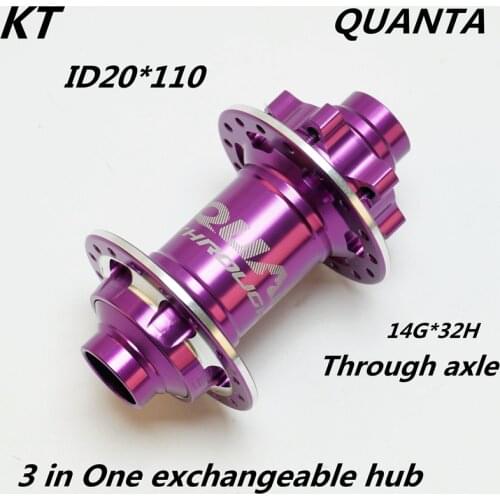 KT QUANTA RANGE MTB front disc brake through axle hubs ,Mountain bike Downhill hubs ,20*110 hub 32 holes hubs ,15*100 QR hubs