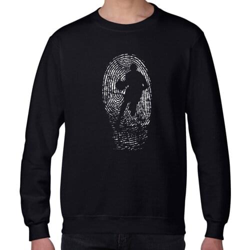 TARCHIA fingerprint Basketball Oversized Autumn New Long Sweatshirts Male Hoodies Sweatshirts Printed Crewneck Sweatshirts Tops