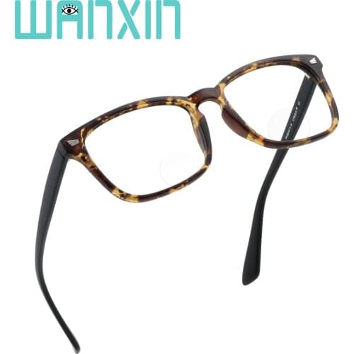 Wanxin Bifocal Reading Glasses with Invisible Lenses,Blue Light Reflecting Glasses for Women/Men