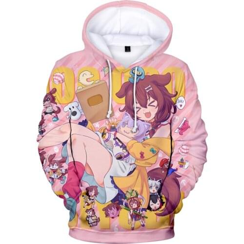 Japan Harajuku style HOLOlive Inugami Korone 3D Hooded Sweatshirt Casual Adult Kids Pullovers Casual Hoodies Sweatshirts