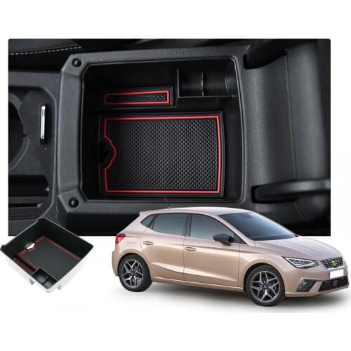 LFOTPP Car Armrest Storage Box For Ibiza Typ 6F/Arona SUV 2018 2019 2020 Central Control Storage Box Auto Interior Accessories