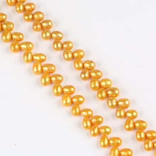 38cm long rice shape pearl chains for making necklace
