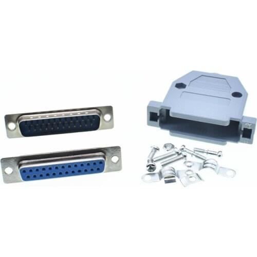 10PCS Computer DB25 Female Male to Solder Type Adapter Connectors