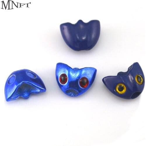 MNFT 12PCS Lot Royal Blue & Blue Fishing Fish Skull Sculpin Helmet Heads Fly Tying Material