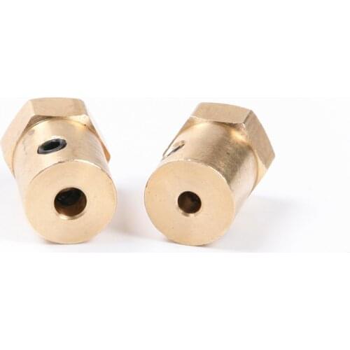 2pcs/set Brand New Brass Hex Clamp Jaw Shaft Coupling Stepper Motor Coupler Shaft Coupling With Wrench 3/4/5/6/7mm