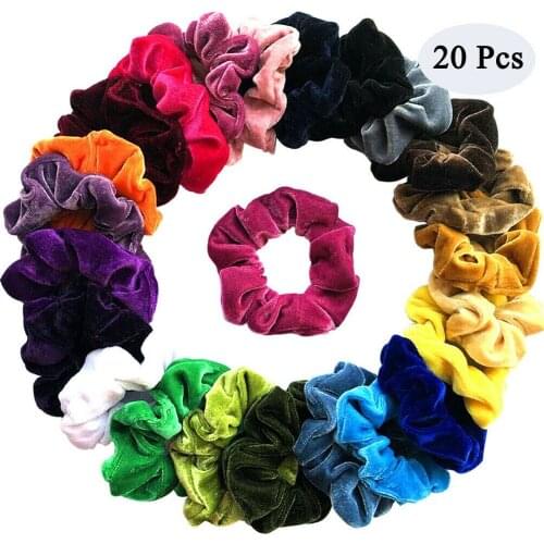20Pack Women Girls Hair Scrunchies Velvet Elastic Hair Bands Scrunchy Hair Ties