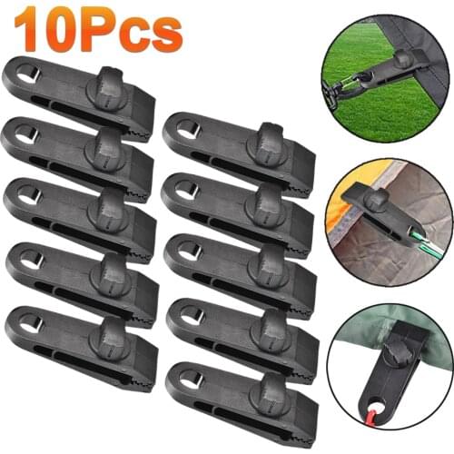 5/10PCs DIY Tarpaulin Clip Awning Tent Outdoor Camp Windproof Buckle Travel Easy To Carry Portable Accessories Purse Tarp Pole