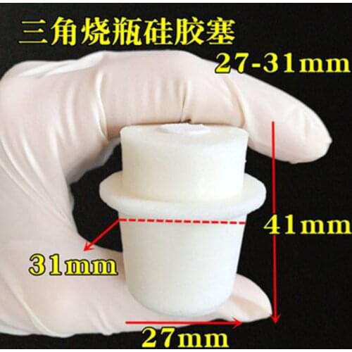 5pcs Silicone Stopper for Erlenmeyer Conical Triangle Flask Upper Diameter 31mm * Lower Diameter 27mm