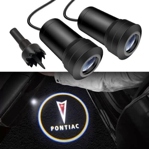 AEING 2pcs Ghost Shadow Logo welcome Car White LED Door Light Laser Courtesy Slide Projector logo Emblem light For PONTIAC