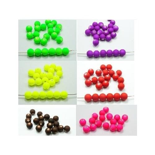 12 colors 8mm 100pcs DIY Acrylic Fluorescent Neon Loose Beads, DIY Spacer Round Beads Handmade Jewelry Accessories AC-65B
