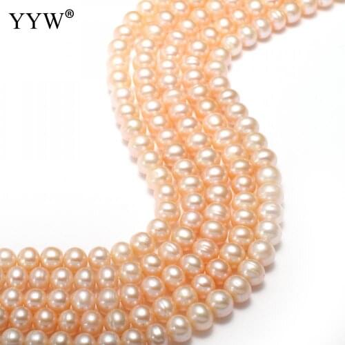 Natural Freshwater Pearl Beads High Quality 15.5" 8-9mm Punch Loose Beads for DIY Elegant Necklace Bracelet Jewelry Making