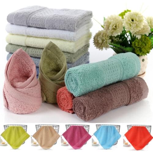 Small Cotton hand towels Square Face Towel Bathroom Soft kids Child Washcloth 34*34cm 17colors