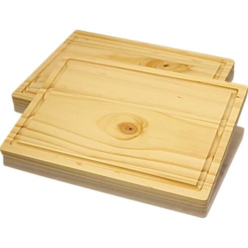 Jaswehome Rectangular Pinewood Cutting Board Solid Wood Chopping Blocks Fruit Cutting Board Cheese Boards Kitchen Tool