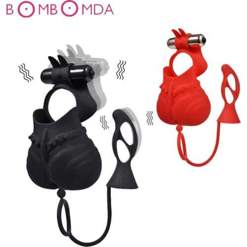 Penis Cage Scrotum Bondage Vibrators with Anal Plug Vibratiing Penis G spot Stimulate Prostate Massager Adults Sex Toys For Men