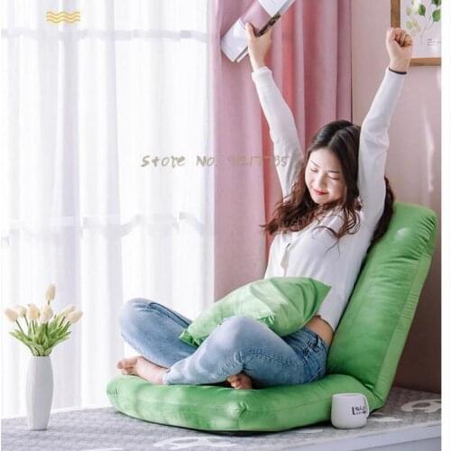 Lazy sofa tatami seat single bedroom bed bedroom computer recliner balcony bay window legless chair