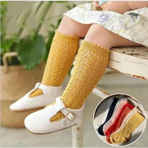 Summer Socks Newborn Girls Knee High Socks Infant Kids Mesh Tube Socks Children Mosquito Sock Princess Girl Clothing Accessories