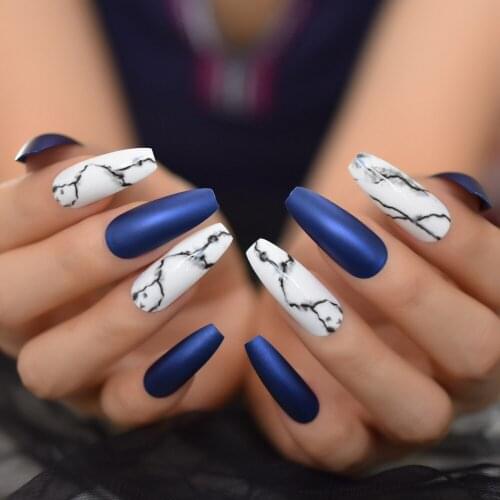 Matte Nails Cracks Full Cover Nails Fingernail Tips Press On Nails Mixed Party Charms Set Optional Supplies For Professionals