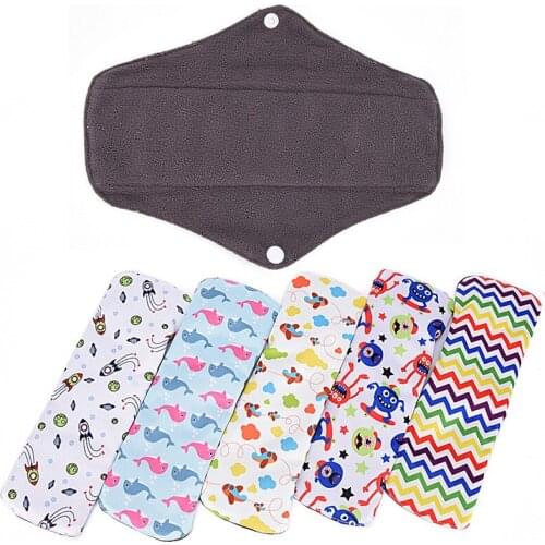 1Pc 25*18cm Washable Menstrual Pad Reusable Bamboo Cloth Vagina Coletor Menstrual Clean Mama Sanitary Towel Pad