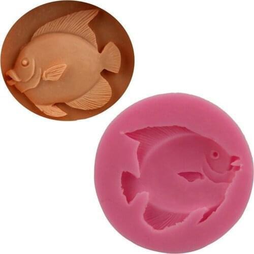 Animal Cartoon Fish shape Silicone Fondant Soap 3D Cake Mold Cupcake Jelly Candy Chocolate Decoratio