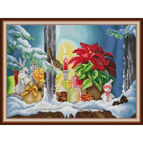 The bird outside the window cross stitch kit embroidery 11CT 14CT printed canvas cotton thread needlework craft set home decor