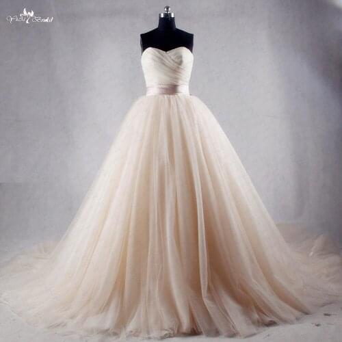 RSW1027 Cheap Simple Elegant Sweetheart Neckline Champagne China Wedding Dresses Hochzeitskleid